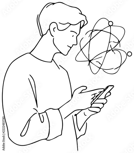 Person using real time language translation app on smartphone