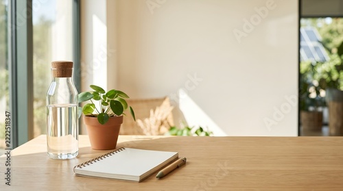 Bright and Calm Creative Workspace with Natural Light