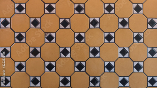 Fotografie Vintage Geometric Ceramic Floor Tile Pattern