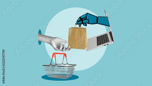 AI Powered Ecommerce Automation and Smart Shopping Experience with Automated Order Fulfillment, Online Retail Innovation, and Contactless Last Mile Delivery