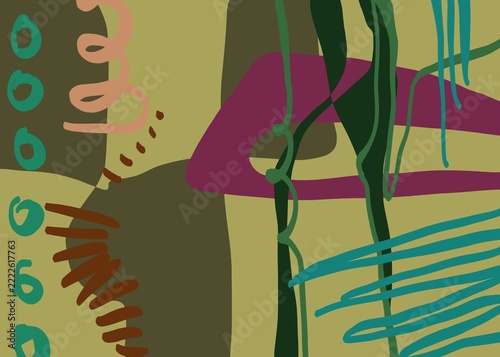 Abstract image for printing - digital painting. The picture is painted by hand on a tablet.