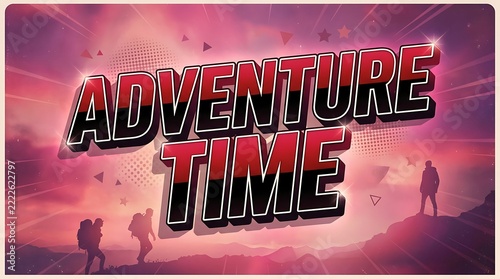 Exciting outdoor adventure hiking trip with friends in scenic