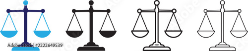 budget income optimization concept. Balance scales on a financial background representing justice and fairness.