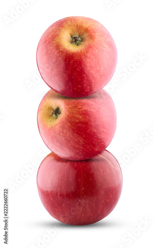 Pyramid of apples with shadows