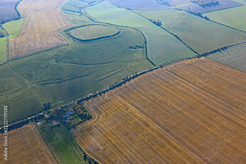 Barbury castle iron age fort in Wiltshire