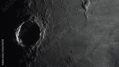 A photo of the lunar surface taken with an amateur camera.