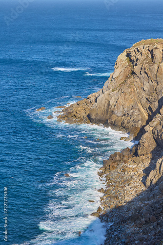 Rugged rocky Atlantic coastline in Galicia Spain