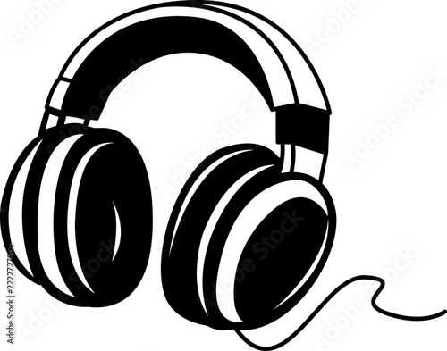 headphones on white background