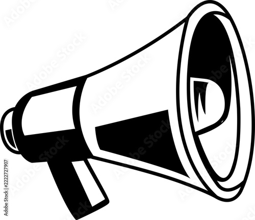 megaphone on white background