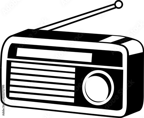 retro radio vector illustration