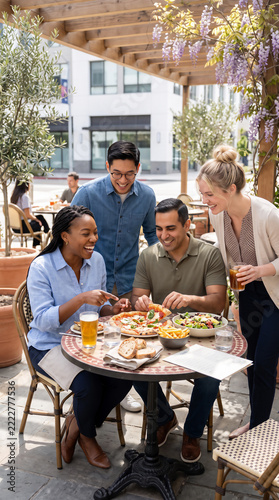 Outdoor Brunch with Friends at Cafe Patio 