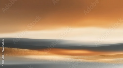 Abstract Gold and Grey Wavy Landscape Background