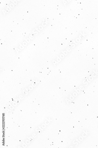 Black dust and hair overlay texture with specks and fibers, floating particles style on white background