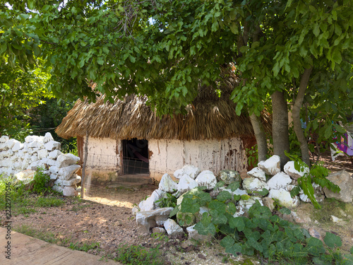 Casa tradicional maya en la peninsula de Yucatán