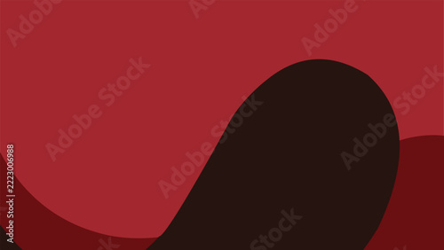 Red and dark brown wave background template with copy space for banner, social media poster, presentation design.