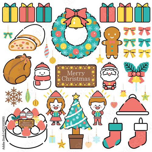 クリスマスのイラストセット3