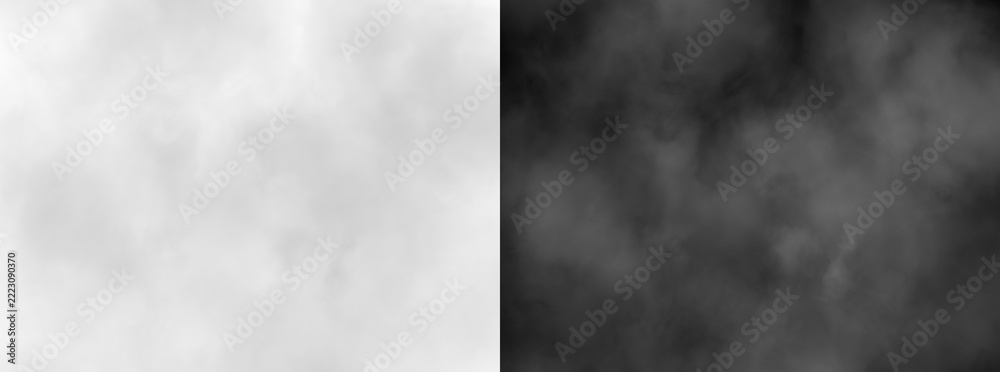 Fototapeta premium Soft white fog overlay isolated on transparent background for atmospheric graphic design projects