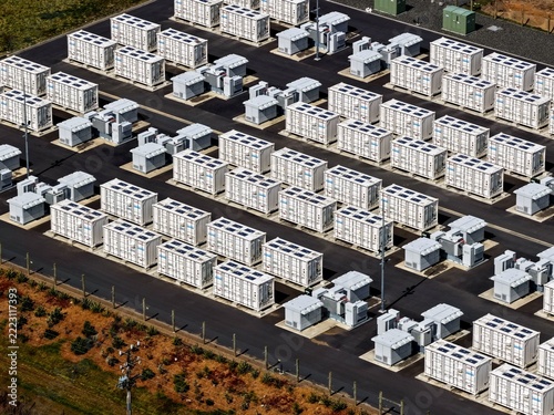 Fotografie Grid Scale Battery Energy Storage Facility in New Zealand