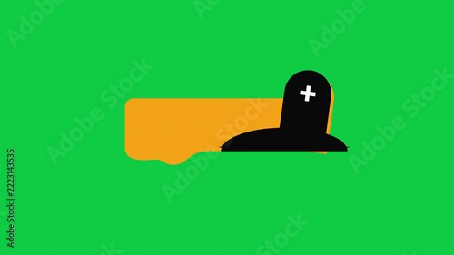 Abstract minimal motion graphic with orange bar and shape