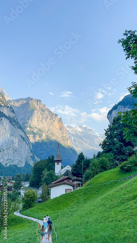 Idyllic Swiss Landscape in Lauterbrunnen