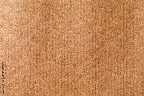 Close-up of brown corrugated cardboard