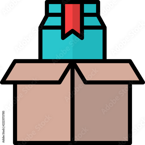 product icon illustration design with filled outline