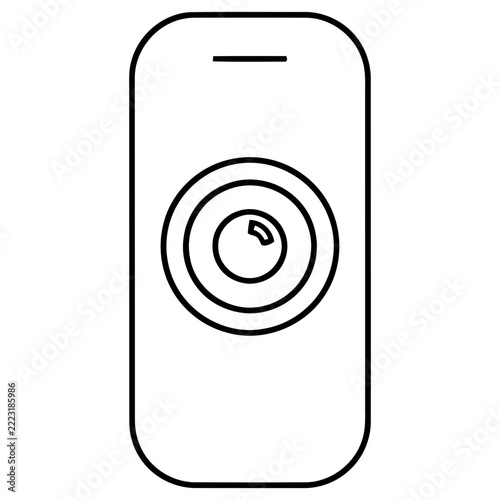 Smartphone with camera lens icon