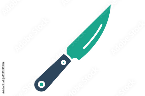 Knife icon. solid icon style. dining elements vector illustration