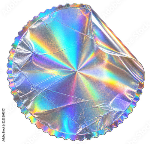 Iridescent Holographic Foil Seal With Peeling Edge