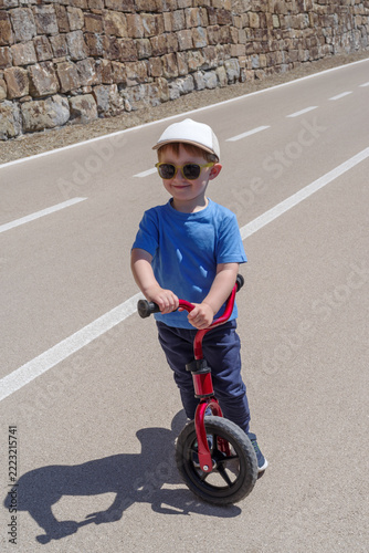Child on cycle path