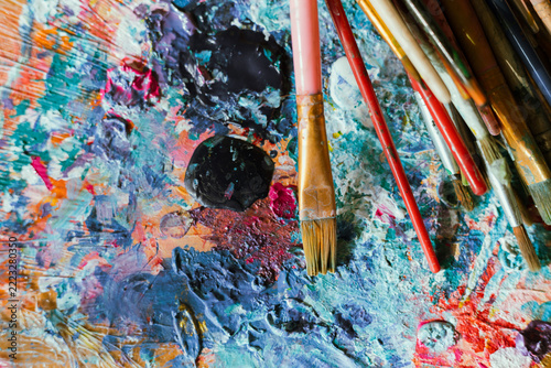 texture mixed acrylic painted