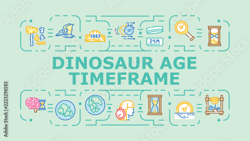 Obraz na plátně Dinosaur age timeframe concept