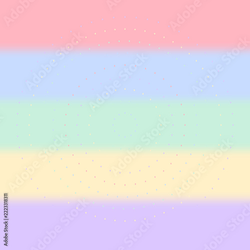 Abstract Pastel Rainbow Gradient Background with Concentric Dotted Circle Pattern