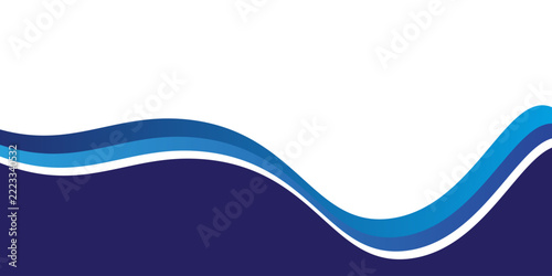 Abstract Blue Wave Background with Copy Space for Corporate Banner and Presentation Design