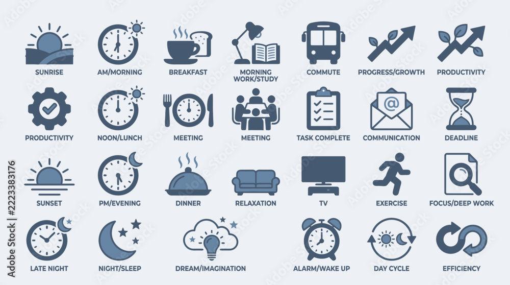 Naklejka premium Collection of diverse modern flat design icons and symbols 1.