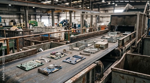 Industrial Electronic Waste Sorting Conveyor for Responsible Recovery of Recyclable Materials