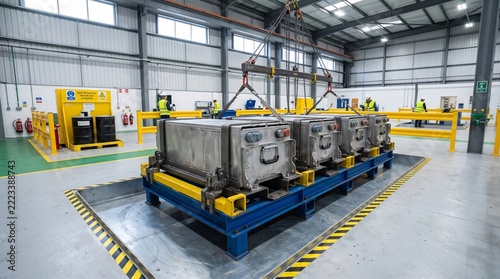 Industrial Battery Recycling Line Handling Securely Contained Used Battery Modules