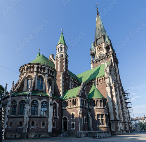 Eastern facade of Sts. Olha and Elizabeth church, Lviv, Ukraine