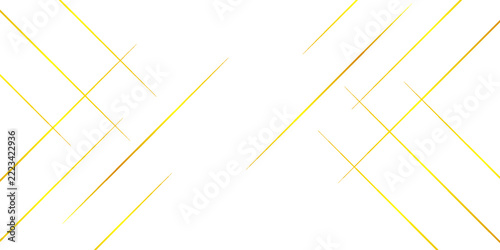 Abstract geometric design featuring gold lines arranged on a white background.