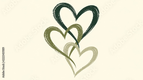 Heart colors on a light bg