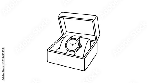 Watch in open jewelry box for safekeeping and display.