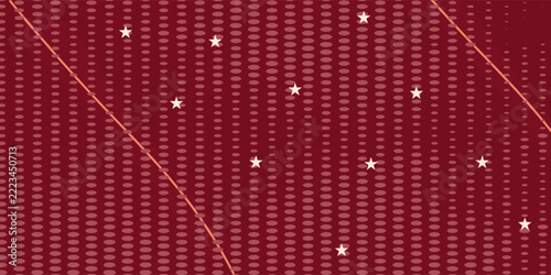 Red luxury background with sparkling crystals. Vector realistic illustration of abstract blank banner with elegant curvy lines and shimmering spots, romantic holiday card, discount or sale backdrop