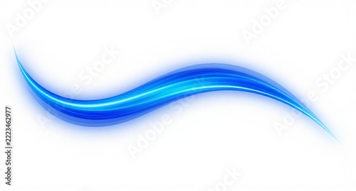 Abstract Blue Light Wave Flowing On White Background Abstract Blue