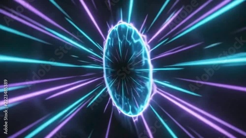 Turquoise Digital Transformation Fragment Assembly Motion Background