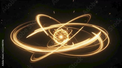 Golden Solar Energy Core Radial Burst Future Power Motion Background