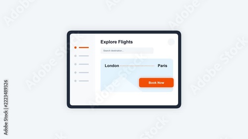 Tablet Displaying Flight Booking Interface for London to Perth Travel.