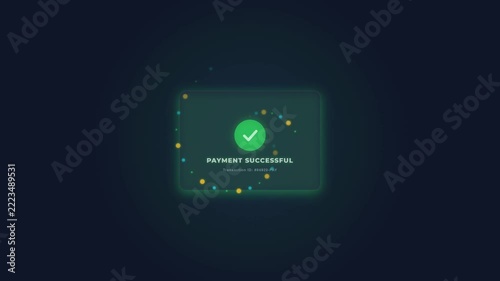 Digital Payment Processing Animation: From Loading to Successful Transaction.