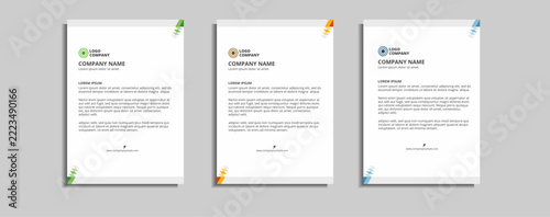 modern corporate letterhead template design