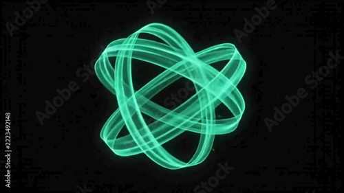Emerald Reality Bending Ribbon Surreal Abstract Motion Background