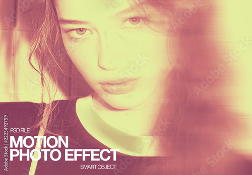 Cinematic Motion Blur Vintage Photo Effect Template